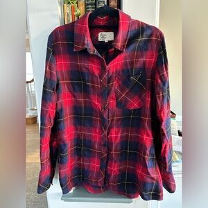 Cosmic Blue Love Flannel Shirt
